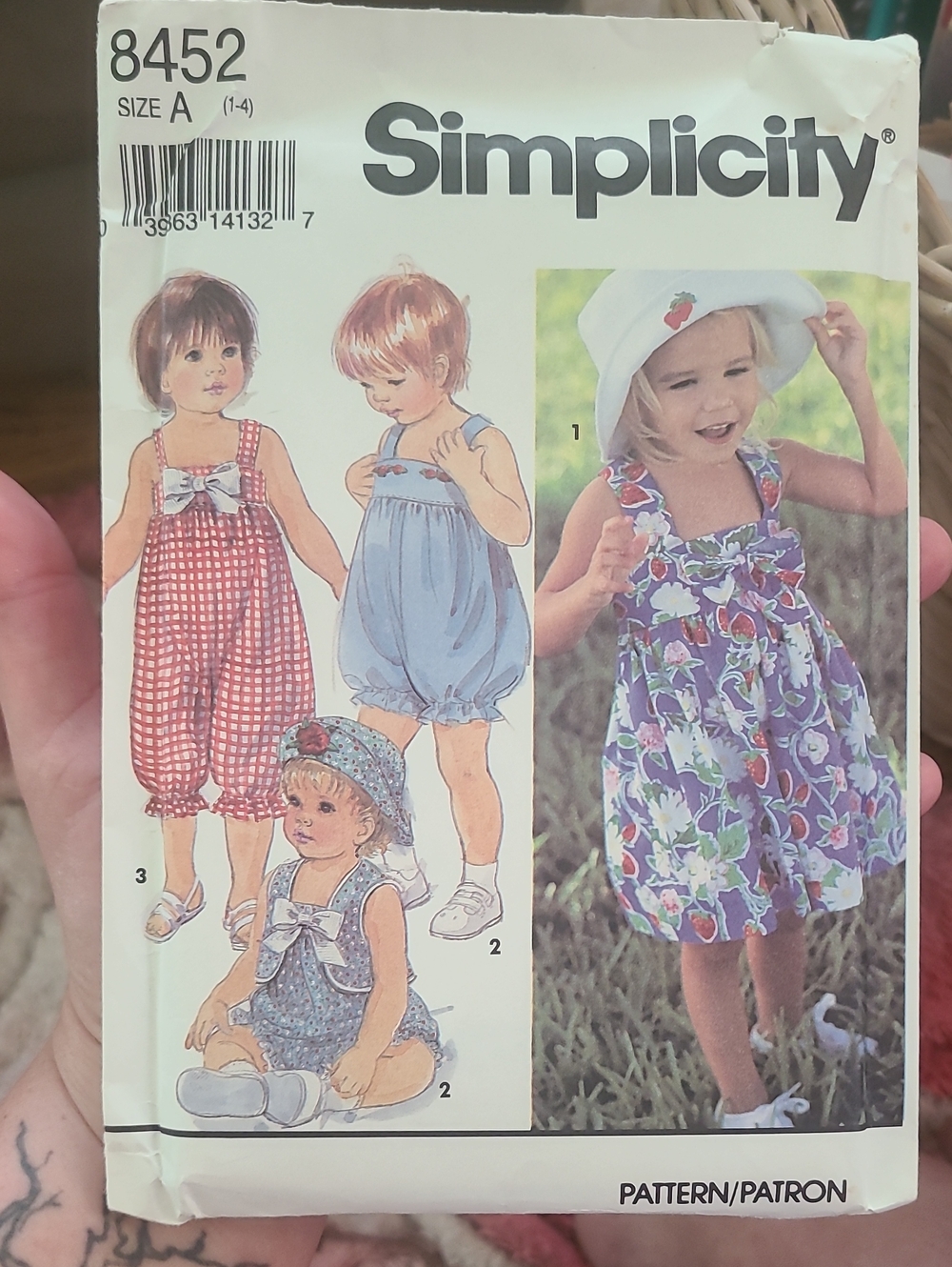 vintage Simplicity 8452 Toddler Sewing Pattern UNCUT